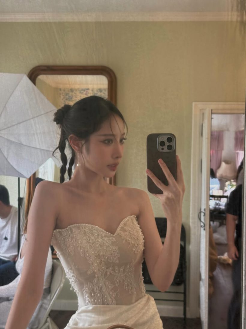 มีข่าวดีหรอ? ดาราสาวดัง สวมชุดเจ้าสาว สวยราวเจ้าหญิง