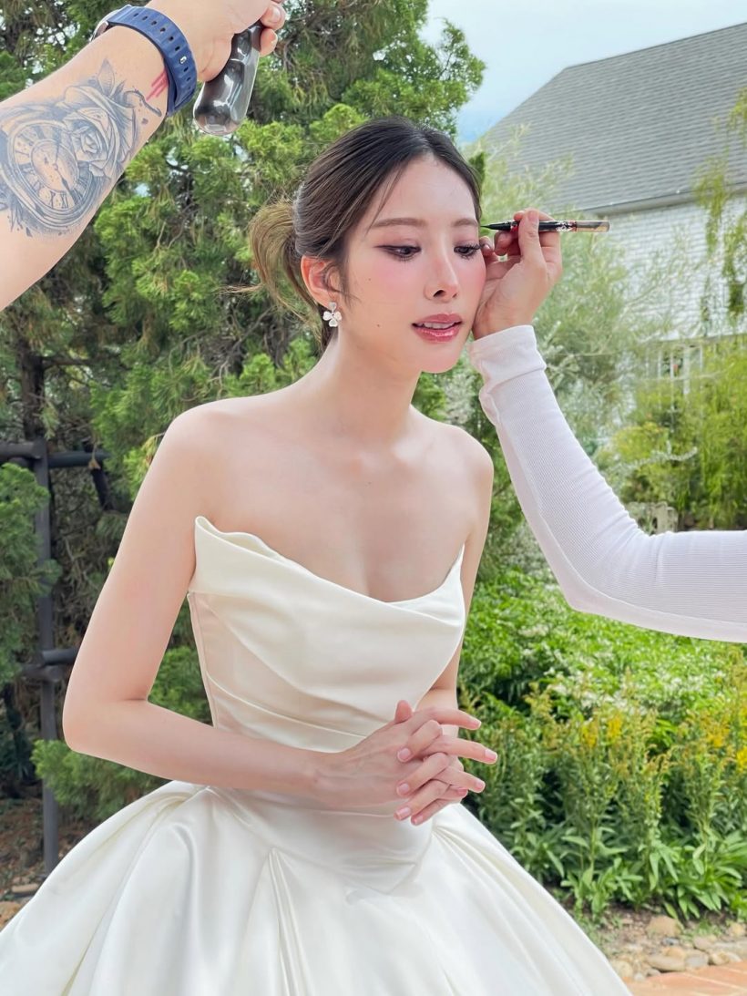 มีข่าวดีหรอ? ดาราสาวดัง สวมชุดเจ้าสาว สวยราวเจ้าหญิง
