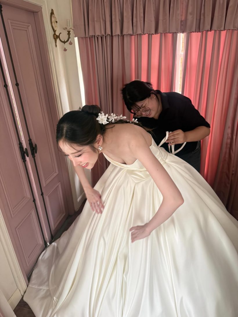 มีข่าวดีหรอ? ดาราสาวดัง สวมชุดเจ้าสาว สวยราวเจ้าหญิง