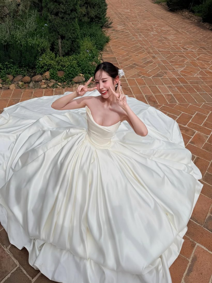 มีข่าวดีหรอ? ดาราสาวดัง สวมชุดเจ้าสาว สวยราวเจ้าหญิง