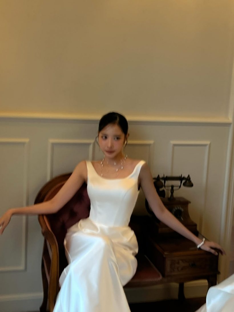 มีข่าวดีหรอ? ดาราสาวดัง สวมชุดเจ้าสาว สวยราวเจ้าหญิง