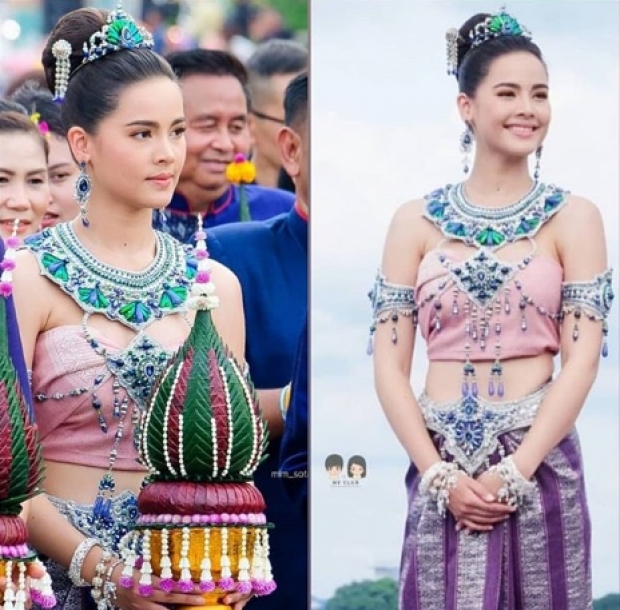 งดงามมาก ญาญ่า โชว์รำบวงสรวงองค์พญาศรีสัตตนาคราช นครพนม 