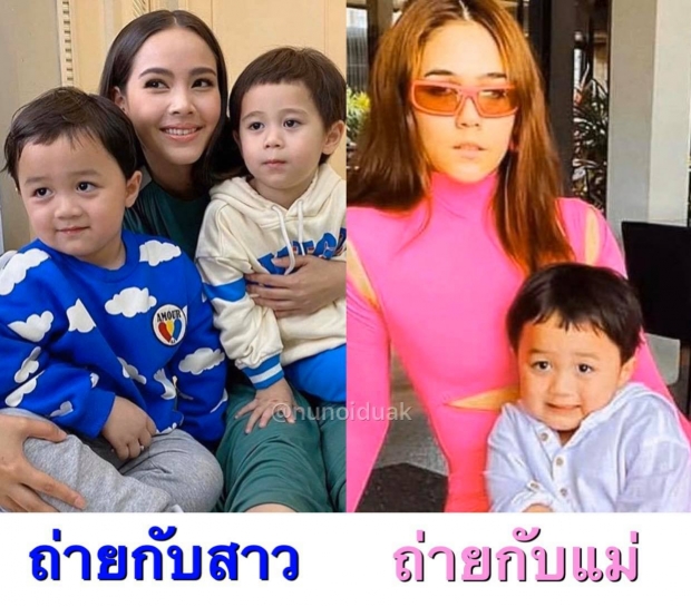 พี่ๆเเซวหนัก! เทียบภาพน้อง พายุ ทำสีหน้าร้ายกาจเมื่อถ่ายกับสาวสวย 