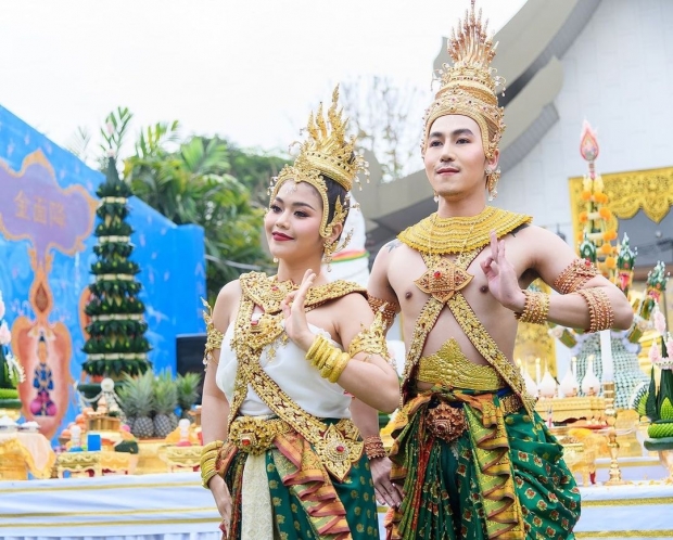  ขนลุกซู่!  ธัญญ่า อาร์สยาม รำบวงสรวง อึ้งพญานาคโผล่กลางงาน