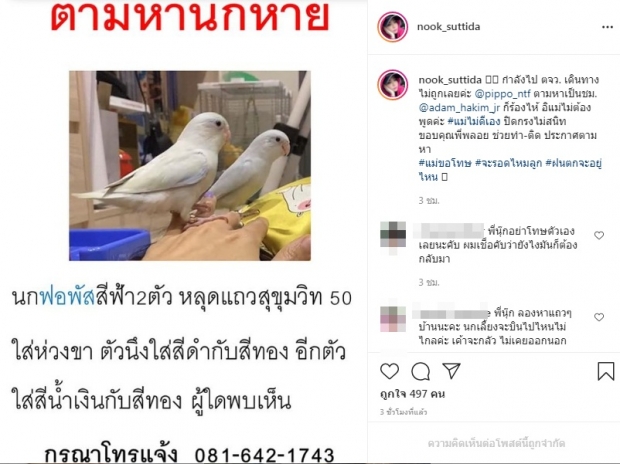 แฟนๆแห่ช่วยตามหา นุ๊ก สุทธิดา ถึงกับลั่นแม่ขอโทษ แม่ไม่ดีเอง