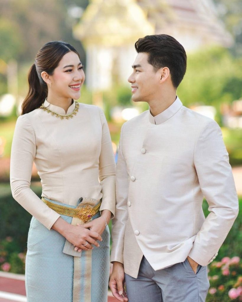 เเห่ยินดี! คู่พระนางช่อง 3 เเต่งชุดไทยสวยหล่อ หรือจะมีข่าวดีเเล้ว