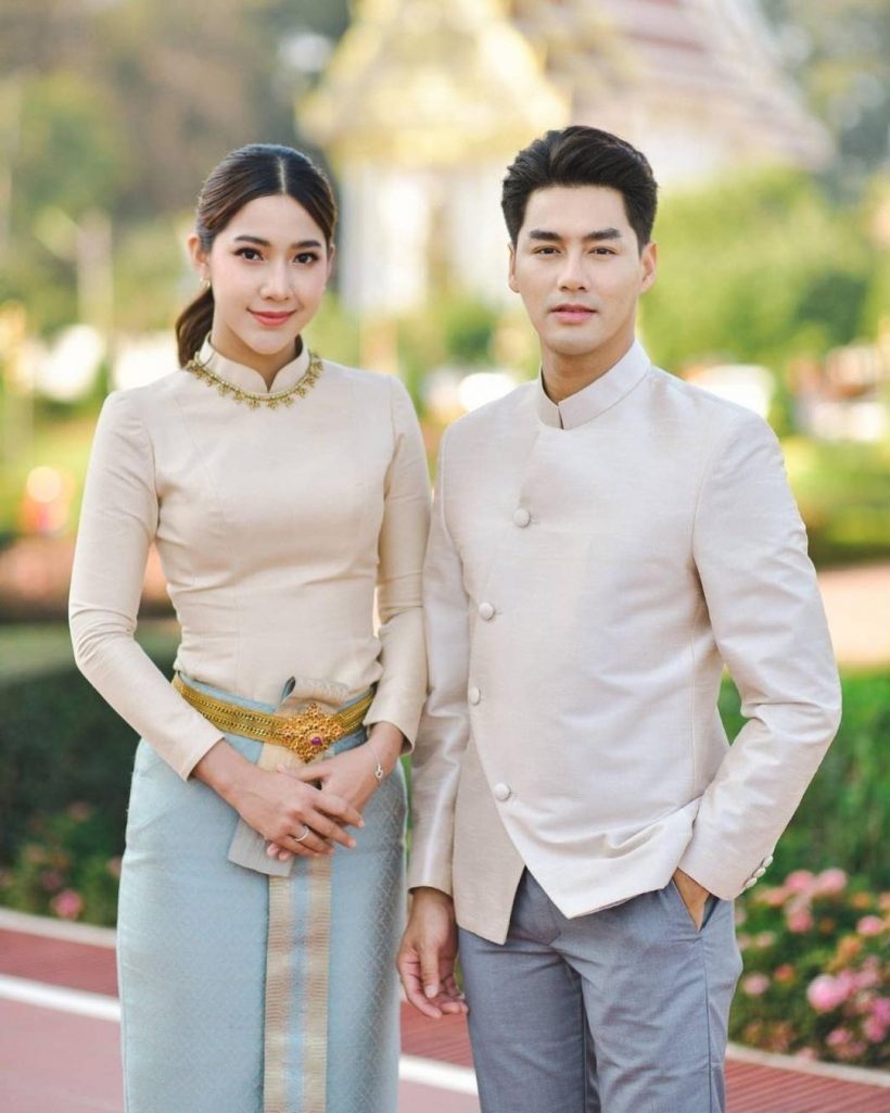 เเห่ยินดี! คู่พระนางช่อง 3 เเต่งชุดไทยสวยหล่อ หรือจะมีข่าวดีเเล้ว