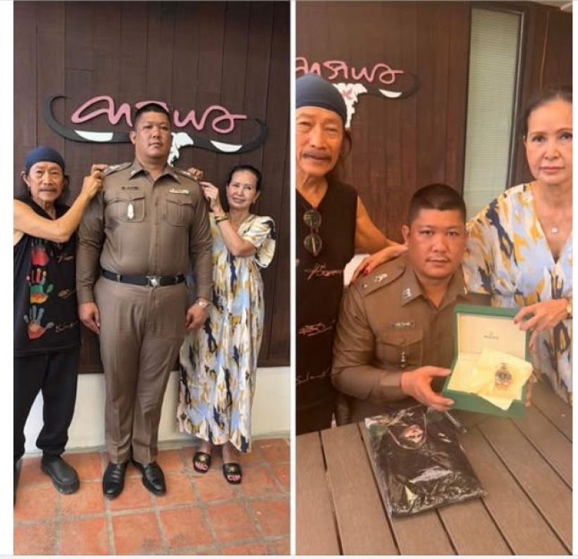 แอ๊ดคาราบาวจัดหนักของขวัญชิ้นหรู ลูกชายรับยศพันตำรวจโท