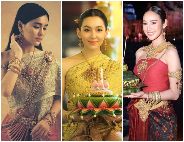 เก็บตกวันลอยกระทง! รวม 5 ซุปตาร์ เเต่งกายชุดไทย เเปลงโฉมเป็นนางนพมาศ ปี 62 