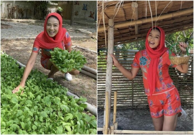 กบ ปภัสรา ถึงกับสะพรึงหลัง เห็นสัตว์ตัวนี้อยู่บนยอดตำลึง ชาวเน็ตแนะตีเลขเด็ด