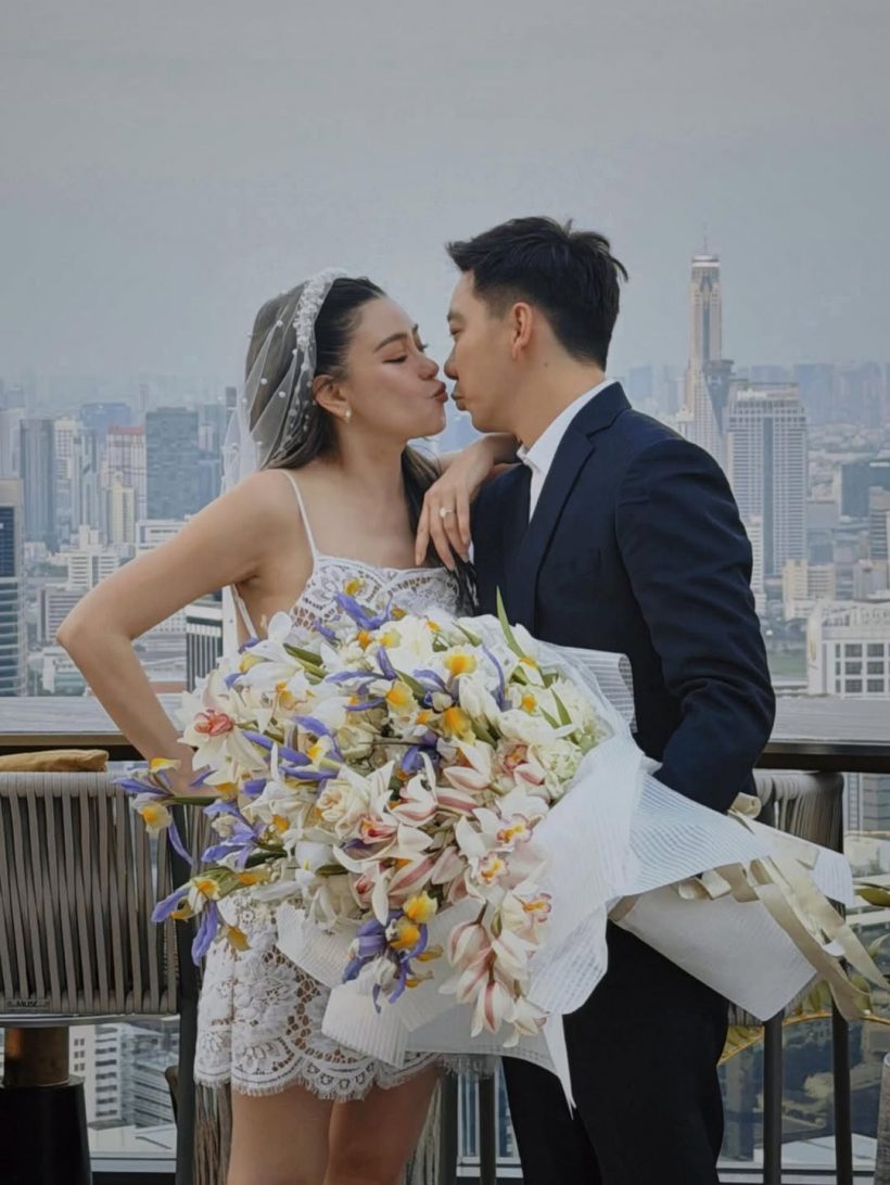 เปิดภาพ อดีตสามี โอ๋ ภัคจีรา ปรากฏตัวในงานถูกขอแต่งงาน