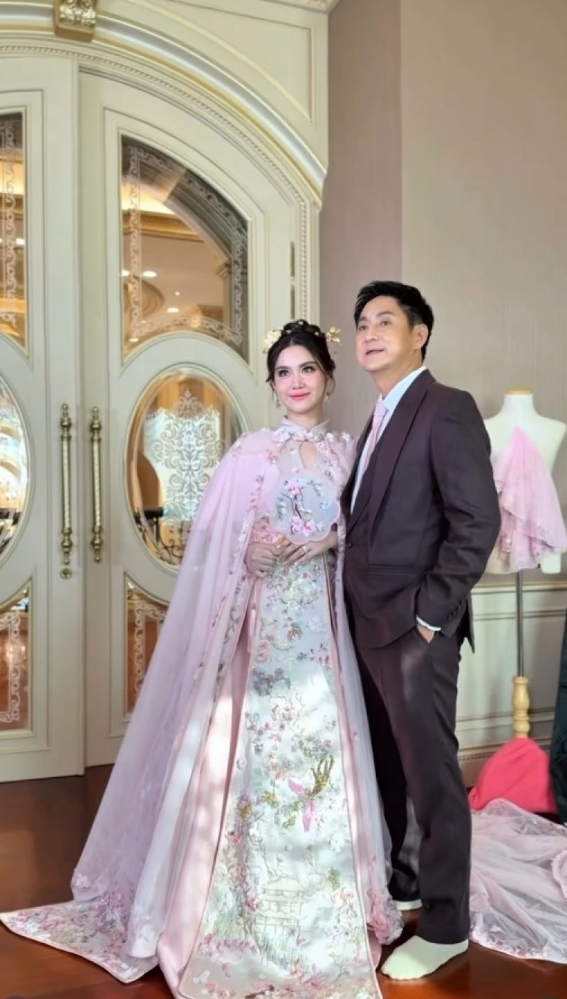 ดาราสาวควงสามีนักธุรกิจวิวาห์สุดยิ่งใหญ่ เรือนหออย่างกับวัง