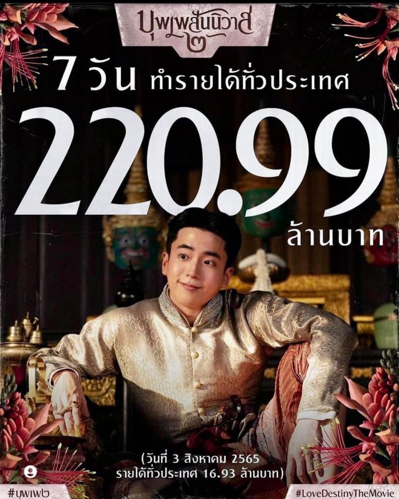 โป๊บ ชื่นใจกระแสบุพเพ๒ กระหึ่มสัปดาห์เดียวกวาดไป220.99 ล้าน