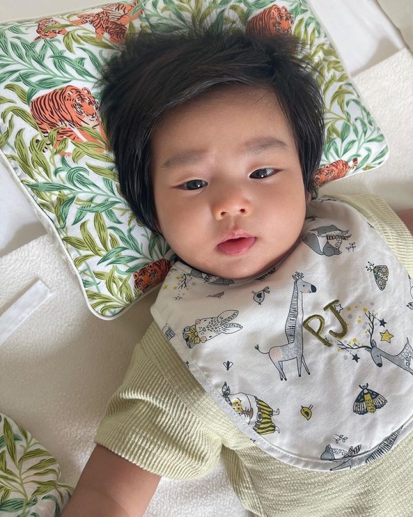  เปิดภาพล่าสุด น้องพีร์เจ  ลูกชายพุฒ-จุ๋ยกินโตเร็วมากนึกว่าเด็ก2ขวบ