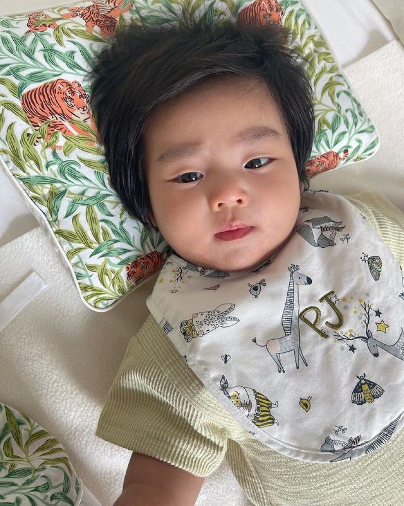  เปิดภาพล่าสุด น้องพีร์เจ  ลูกชายพุฒ-จุ๋ยกินโตเร็วมากนึกว่าเด็ก2ขวบ