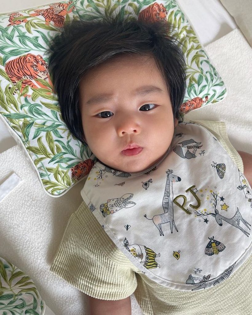  เปิดภาพล่าสุด น้องพีร์เจ  ลูกชายพุฒ-จุ๋ยกินโตเร็วมากนึกว่าเด็ก2ขวบ