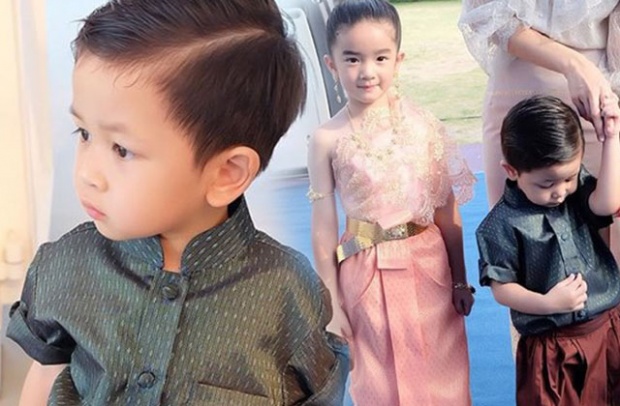 น่ารักจริงๆ ! น้องโปรด เจอ พี่ณดา ในชุดไทย ออกอาการเขินเลยครับ