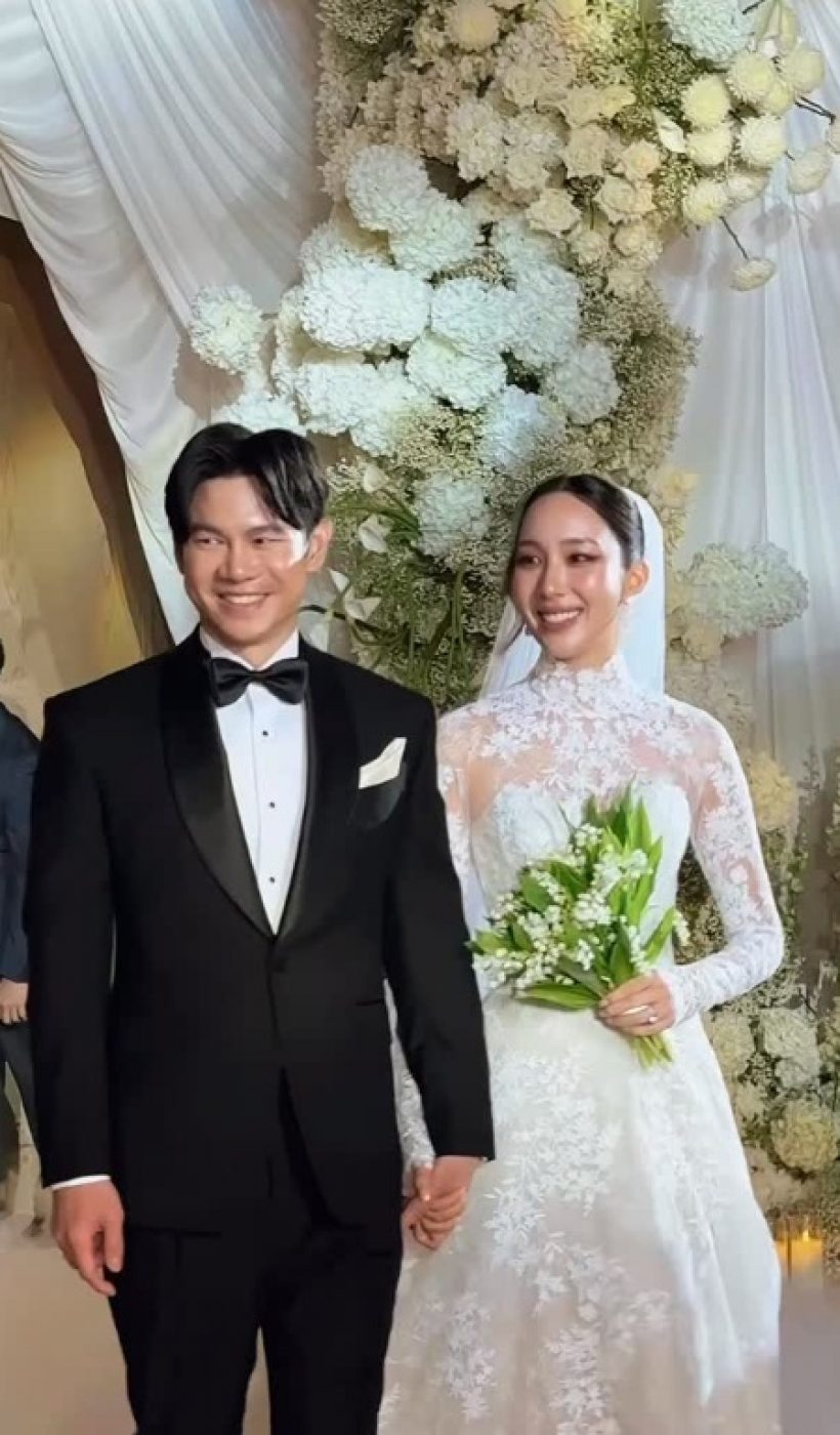 นางเอกดัง ควงสามีไปงานแต่ง อ้าย สรัลชนา สวยจนคนเหลียวมอง