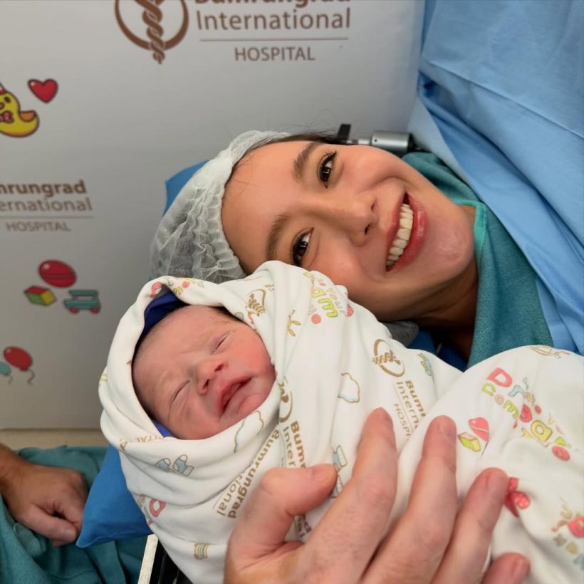 ไอซ์ อภิษฎา เผยสาเหตุรอยช้ำ ที่คอน้องโนอา หลังคลอด