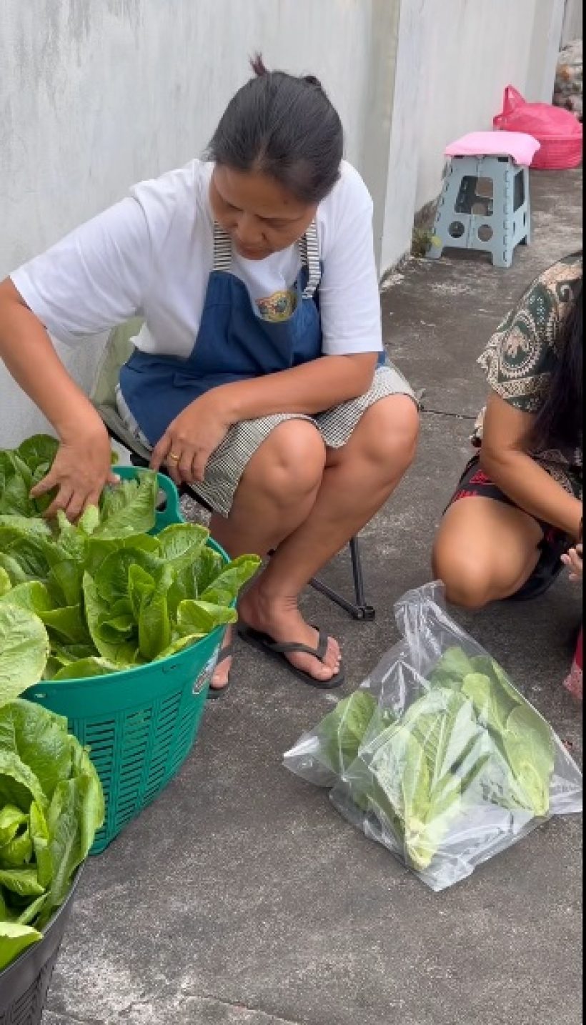 แห่ช่วยอุดหนุน! ดาราดัง ไม่อายทำกิน นั่งขายผักริมถนน