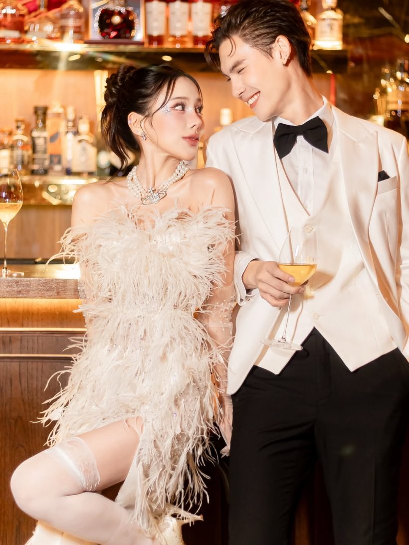 พระเอกฮอต ควงแฟนสาวเข้าพิธีวิวาห์ สวยหล่อออร่าพุ่ง