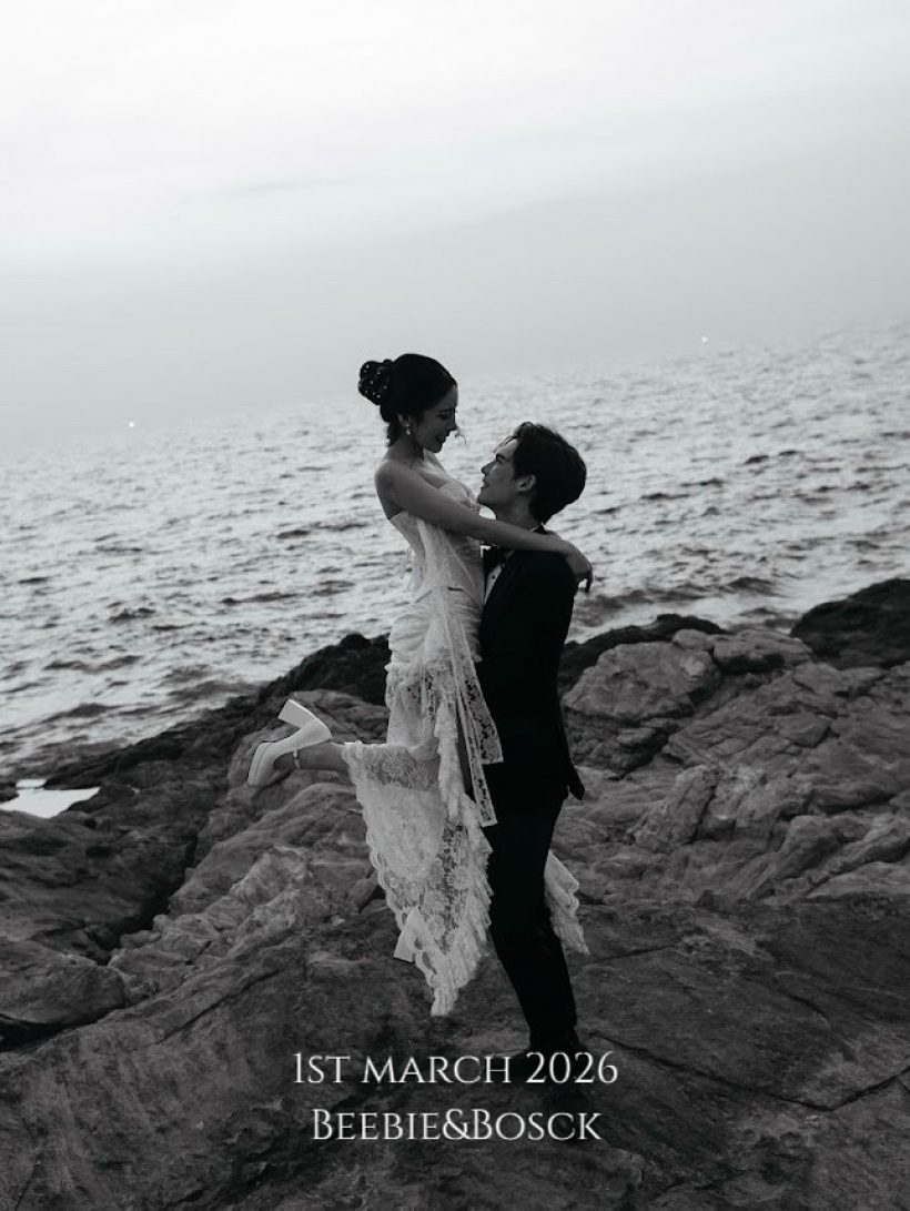 พระเอกฮอต ควงแฟนสาวเข้าพิธีวิวาห์ สวยหล่อออร่าพุ่ง