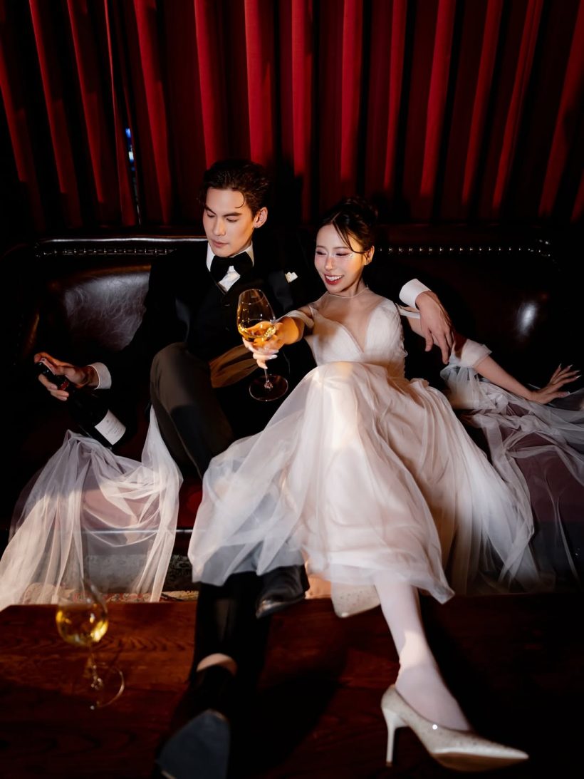 พระเอกฮอต ควงแฟนสาวเข้าพิธีวิวาห์ สวยหล่อออร่าพุ่ง