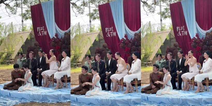 ไวรัลเลย! โอมCocktail สวน คริสหอวัง ปมซองกั้นประตูงานแต่ง