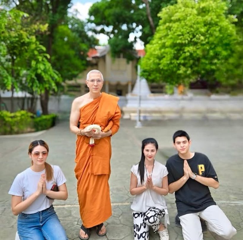 น้ำตาซึม! มุก มาริษา เปิดภาพ แซม ยุรนันท์ ซุ่มบวชเงียบ