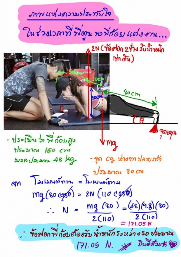 “ก้อย รัชวิน” ต้องรับน้ำหนักเท่าไหร่ นาที “ตูน” ขอแต่งงานในท่าplank !?