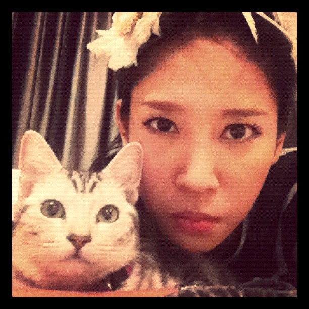 Pic : แตงโม กับน้องเหมียวแสนซน!!