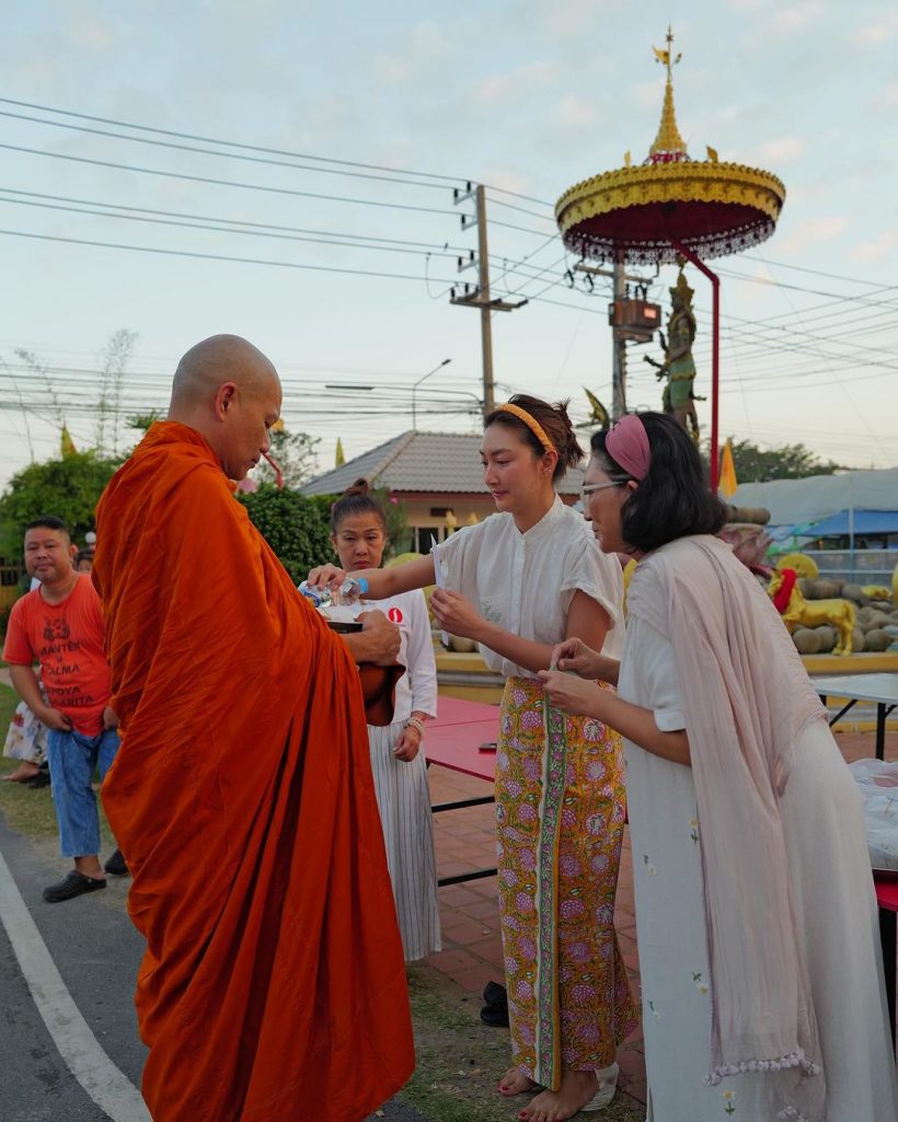  นางเอกดังอนุโมทนาบุญ สามีบวชเรียบง่ายถวายเป็นพระราชกุศลร.9