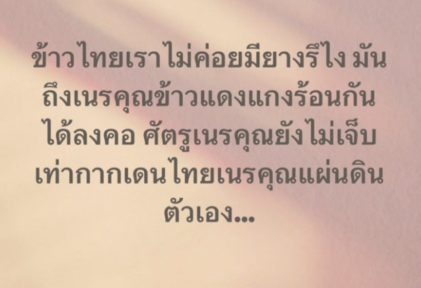 แอม เสาวลักษณ์ โพสต์ถ้อยคำสุดจี๊ด โดนใจคนทั้งประเทศ