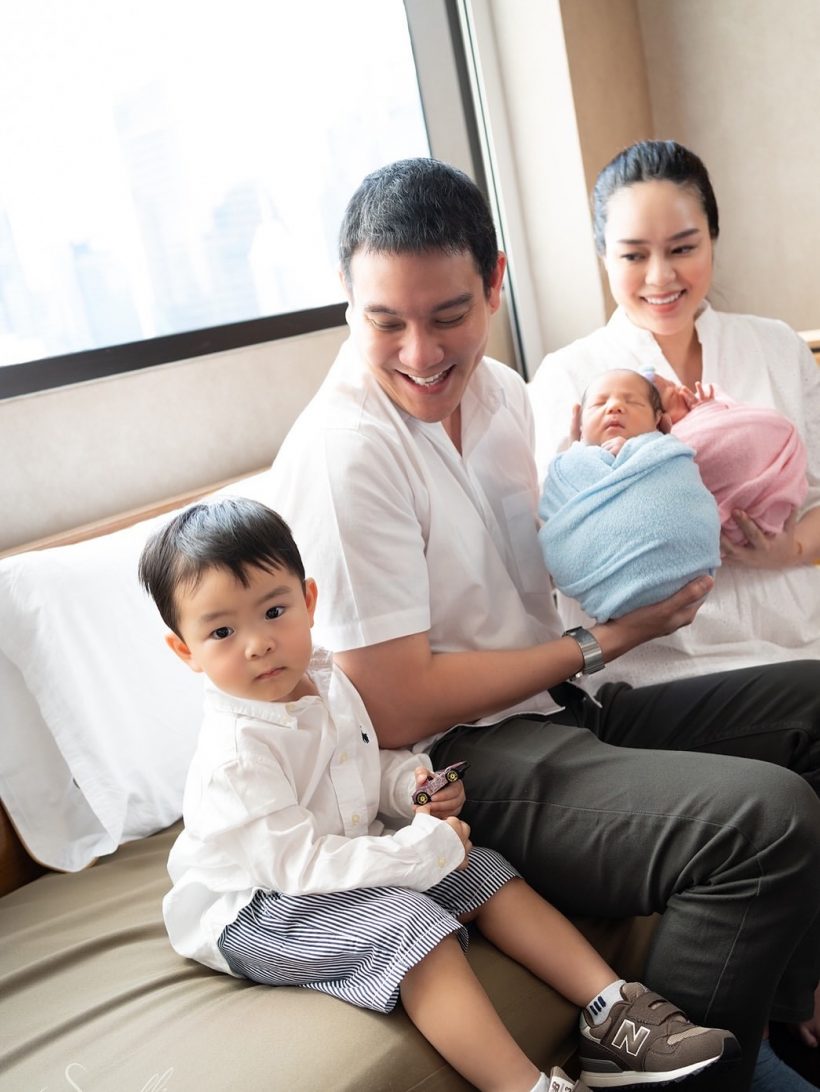 คนบันเทิงเเห่ยินดี ไฮโซสาวหมื่นล้าน คลอดลูกเเฝดชายหญิงเเล้ว