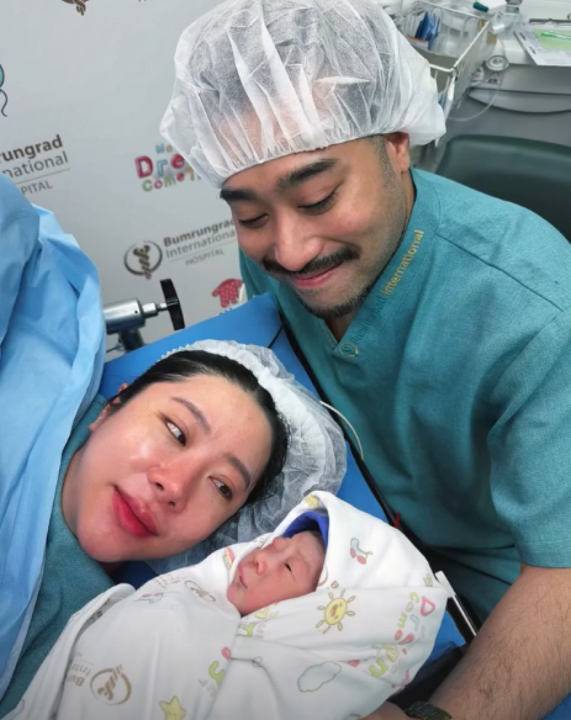 เนย วรัฐฐา คลอดเเล้วลูกคนเเรก ดูก็รู้ใครเห่อเบบี๋ที่สุด