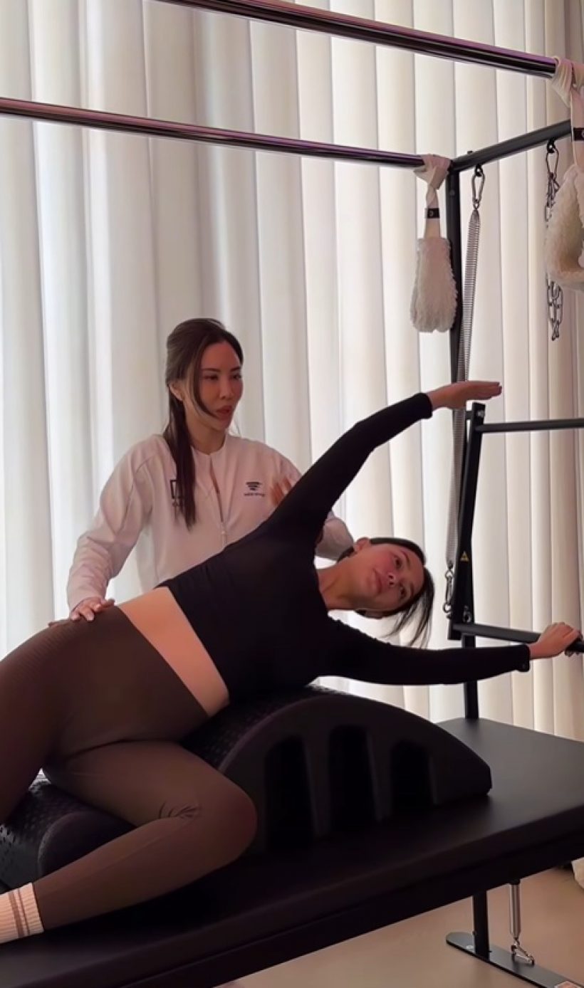 แพทริเซีย อุ้มท้องเล่นพิลาทิส แต่ทำหลุดโฟกัสเต็มๆ