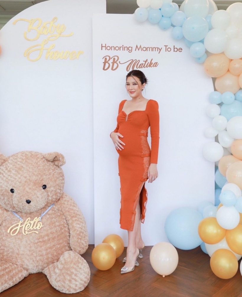 บี มติกา จัดปาร์ตี้BabyShower ต้อนรับลูกชายไม่หวือหวาแต่น่ารัก