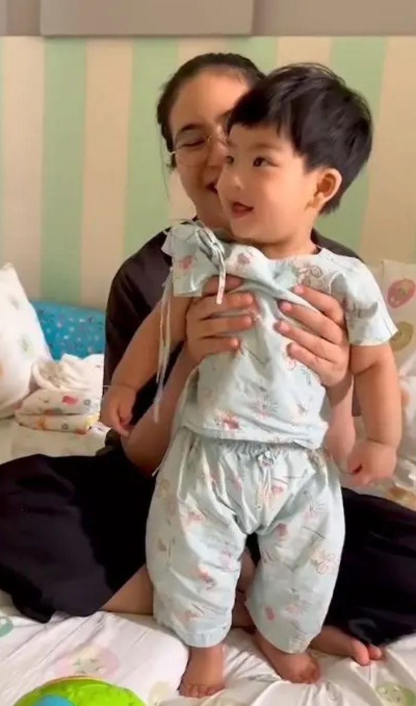 จุ๋ย สงสาร น้องพีร์เจ ป่วย RSV แต่ยังเต้น-ยิ้มได้