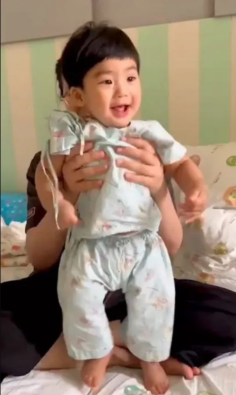 จุ๋ย สงสาร น้องพีร์เจ ป่วย RSV แต่ยังเต้น-ยิ้มได้