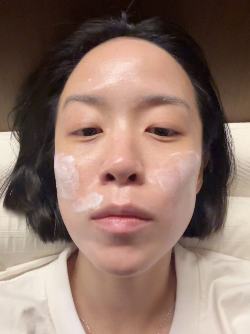 พลอย หอวัง พลีชีพเผยหน้าสด ผื่นขึ้นหน้าหนัก แต่ยังสวย!