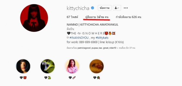 แนนโน๊ะ ส่ง คิทตี้ปังระดับโลก ล่าสุดยอดตามไอจีแซงลิซ่า!