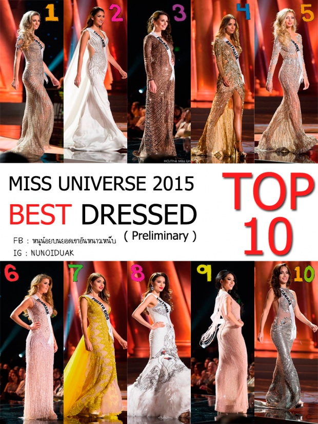 TOP10 แฟชั่นชุดยอดเยี่ยม - ยอดแย่ Miss Uiverse 2015 ที่นี่ที่เดียว!