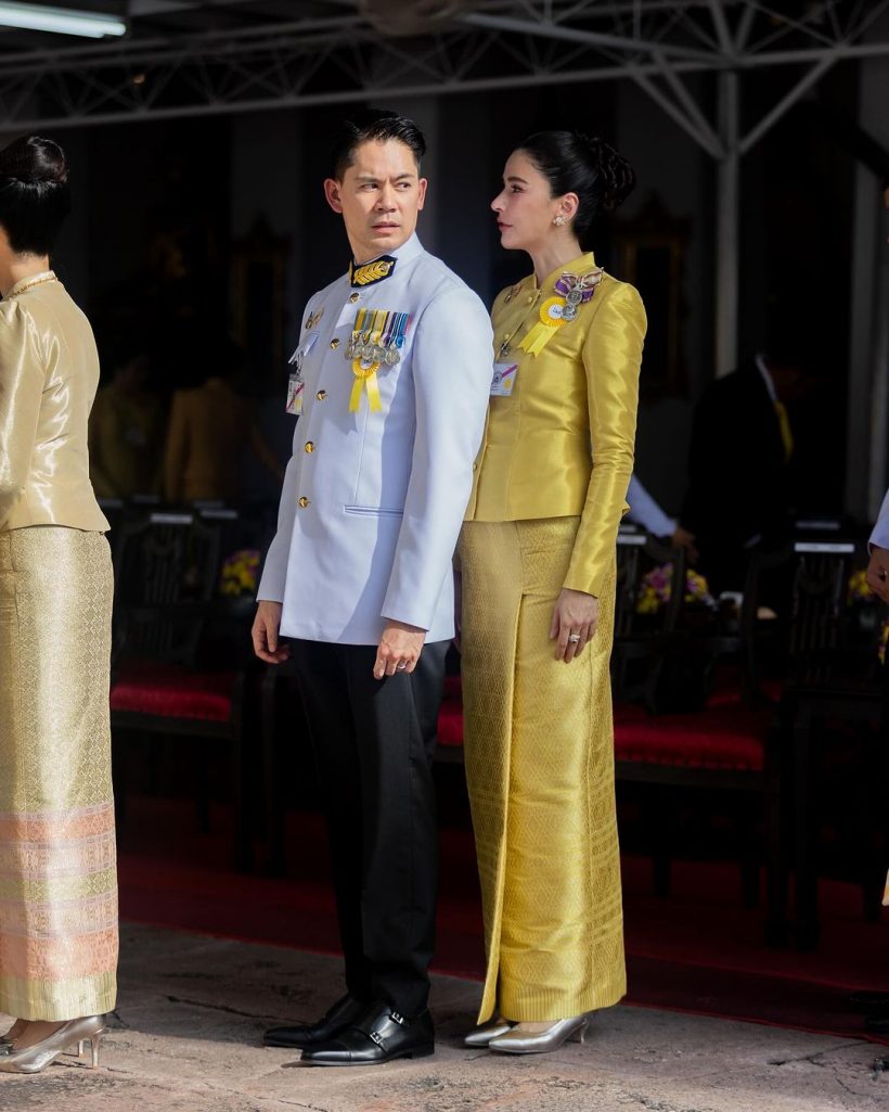 ภาพแห่งความปลื้มปิติ สามีนางเอกดังร่วมพระราชพิธีพระกฐินหลวง