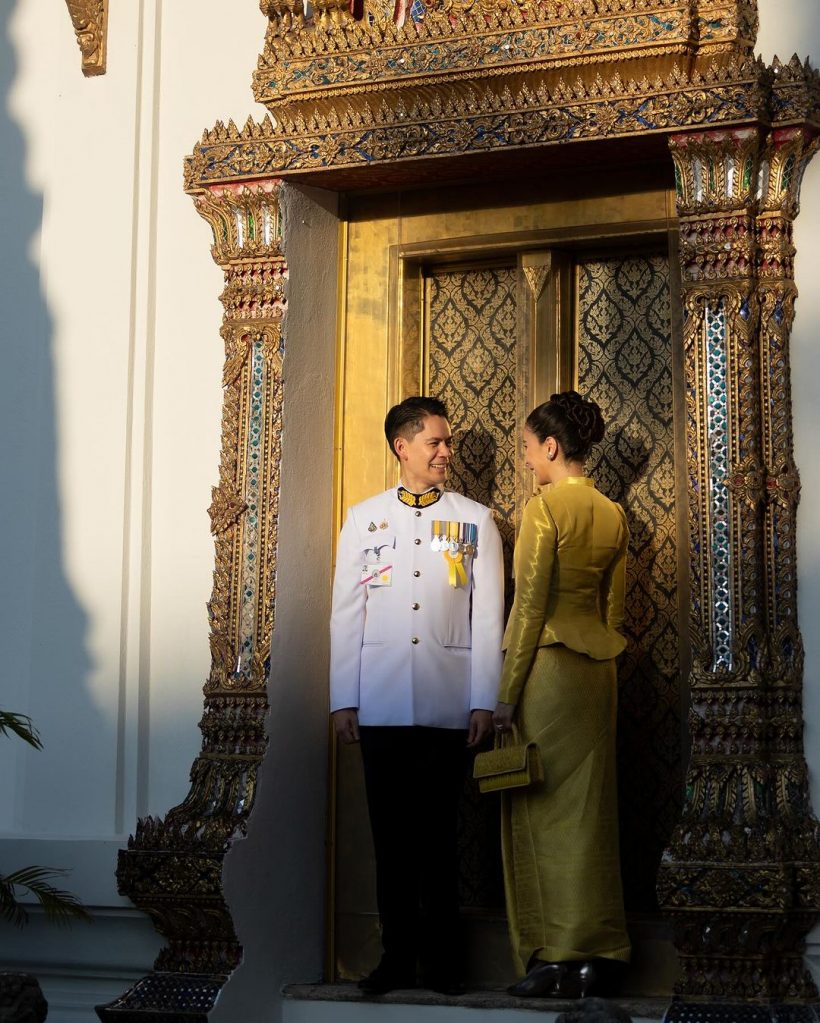 ภาพแห่งความปลื้มปิติ สามีนางเอกดังร่วมพระราชพิธีพระกฐินหลวง