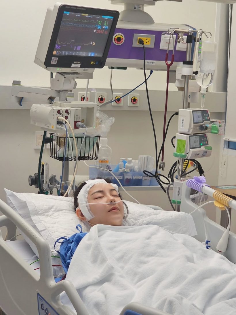 เปิดภาพหลังทับทิม ผ่าเนื้องอกในสมอง ล่าสุดหมอแจ้งว่า..