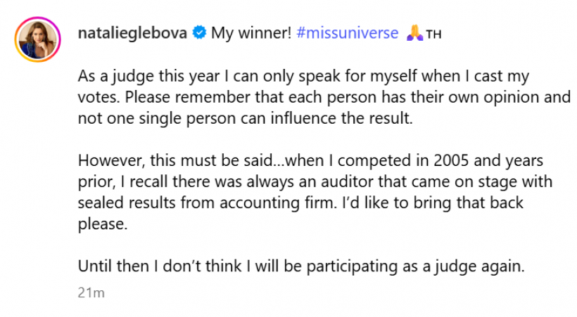 ระดับจักรวาลมาเอง! นาตาลี เขียนถึงวีณา นี่เเหละคนมงตัวจริง