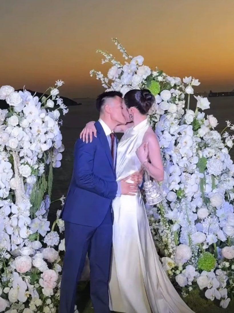 แซ่ซ้องยินดี! ดาราสาวไทย จูงมือสามีแต่งงานหรูที่ฮ่องกง