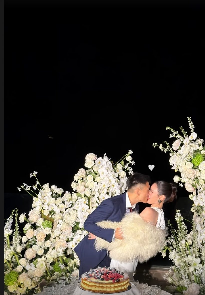 แซ่ซ้องยินดี! ดาราสาวไทย จูงมือสามีแต่งงานหรูที่ฮ่องกง