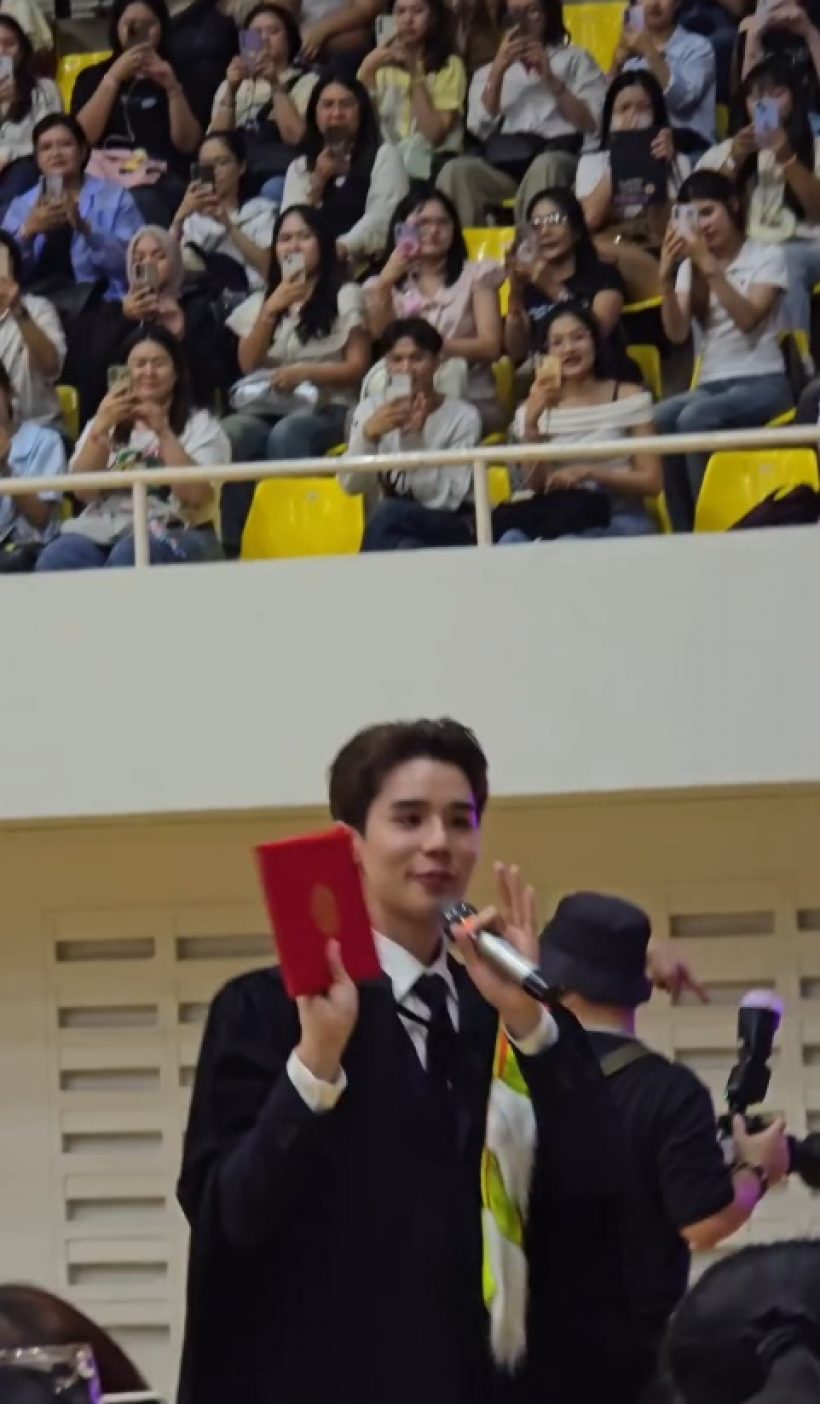 ดาราหนุ่มดังคว้า ป.โท สำเร็จ แฟนคลับยินดี มหา’ลัยแทบแตก