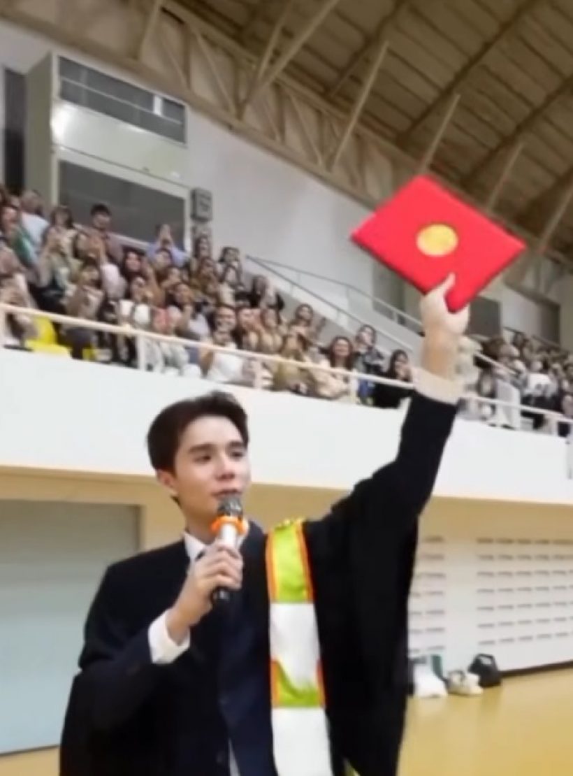 ดาราหนุ่มดังคว้า ป.โท สำเร็จ แฟนคลับยินดี มหา’ลัยแทบแตก